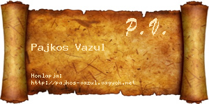 Pajkos Vazul névjegykártya